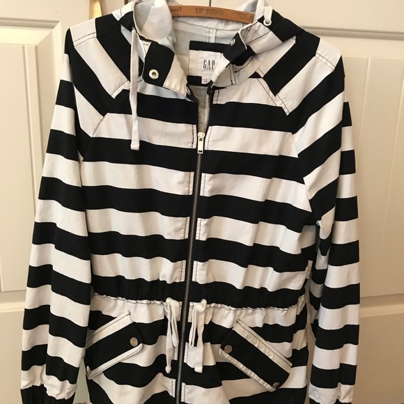 Gap stripe cotton hooded jacket - Picture 2 of 4